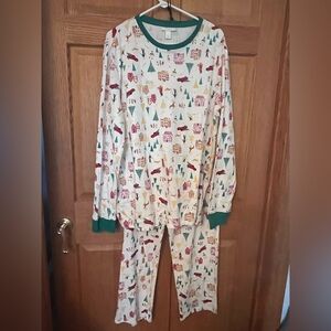 LC Lauren Conrad Christmas village Pajama Set with Festive Print